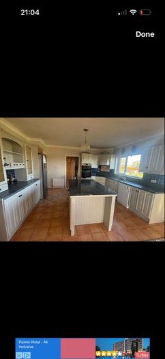 Black granite top removed from kitchen island