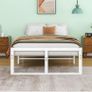 Bed Frame,Metal Bed Frame Double Bed Base with Reinforced Steel Slats Image 2