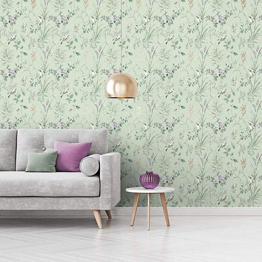 Mint/Plum Wallpaper (FREE POSTAGE)
