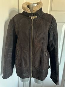 Men's River Island genuine leather winter jacket size L