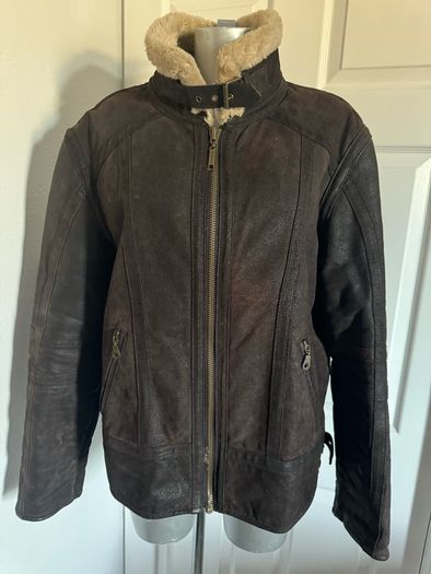 Men's River Island genuine leather winter jacket size L