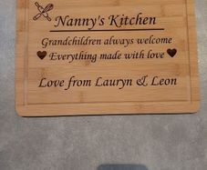 christmas present  gift, chopping board, plaque