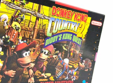 Donkey Kong Country 2 FIRST PRINT for Nintendo SNES - Boxed and Beautiful