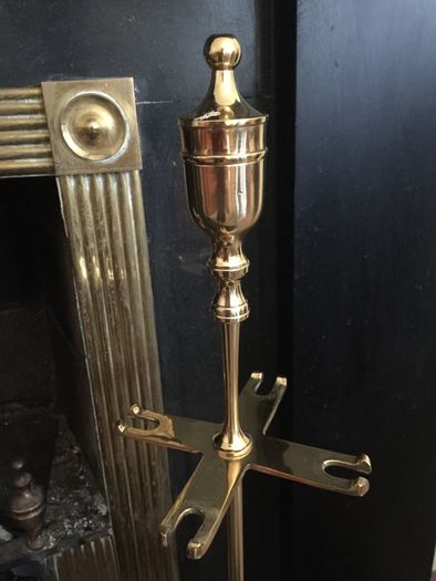 Antique Brass Fire Irons