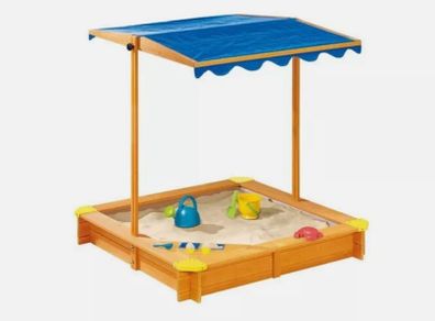 sandpit with the roof with UV protection