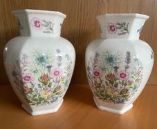 Vintage Aynsley Wild Tudor Porcelain Vases