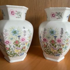 Vintage Aynsley Wild Tudor Porcelain Vases