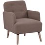 Upholstered Armchair, Brown Image 2