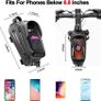 Bike Frame Bag, Bicycle Handlebar Bag, Water-Resistant Top Tube Pack Mobile Phone Pouch for Smart Phones up to 6.8 inches with TPU Sensitive Touchscreen for Mountain, Racing and E-Bikes 1.7L Image 4