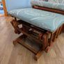 Babylo Glider Chair and Footstool - Needs Reupholstering Image 3