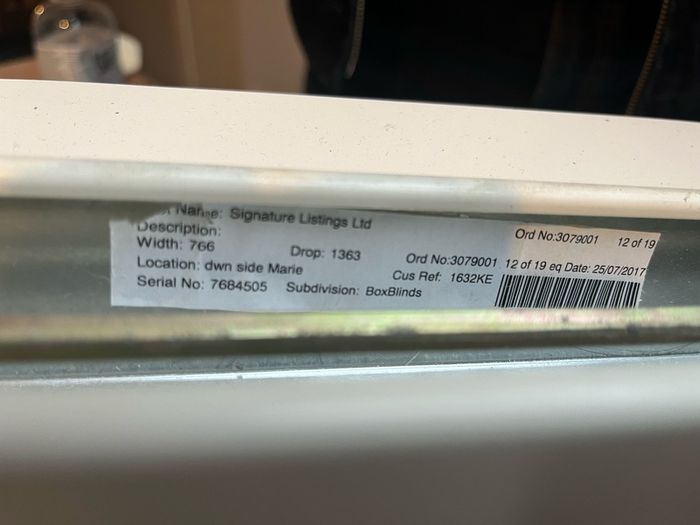 Cream wooden venetian blinds