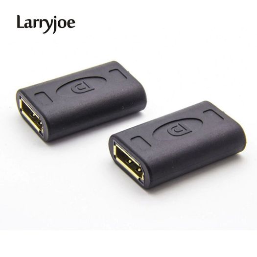 2 X Larryjoe DisplayPort UHD v1.2 4K@60Hz Female/Female Extension Coupler/Adapter (Brand New/Warranty)