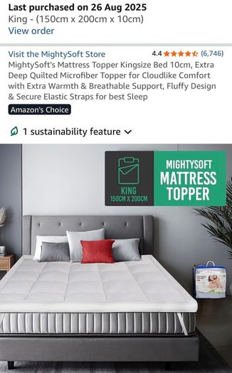 mattress topper KING