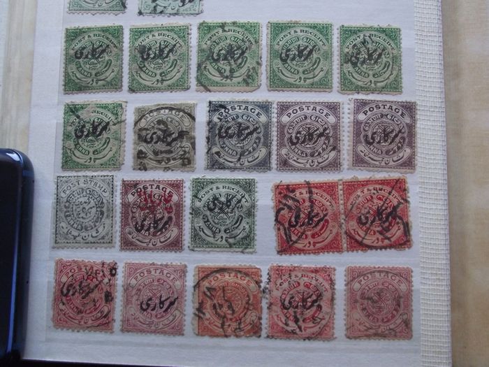 A extensive collection of Stamps from Indian States, presented in the album