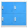 Locker Cabinet Light Grey and Blue 90x45x92.5 cm Steel Image 3