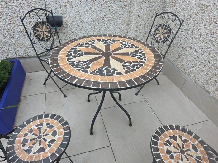 mosaic garden table