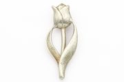 Vintage Rose Flower 925 Sterling Silver Pendant