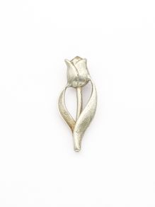 Vintage Rose Flower 925 Sterling Silver Pendant
