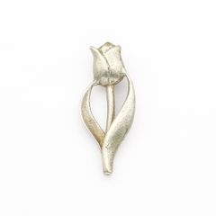 Vintage Rose Flower 925 Sterling Silver Pendant
