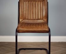 Neptune style real leather office / dining chair