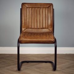 Neptune style real leather office / dining chair