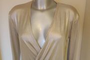 Missguided golden wrap long sleeve blouse size UK6/8 EU34/36 Postage included