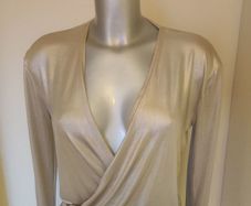 Missguided golden wrap long sleeve blouse size UK6/8 EU34/36 Postage included