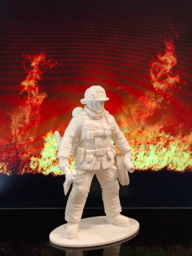 3D Printed Firefighter Figurine
