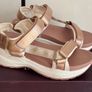 Dunnes Stores Rose Gold Platform Summer Sandals - Size 38 Image 6