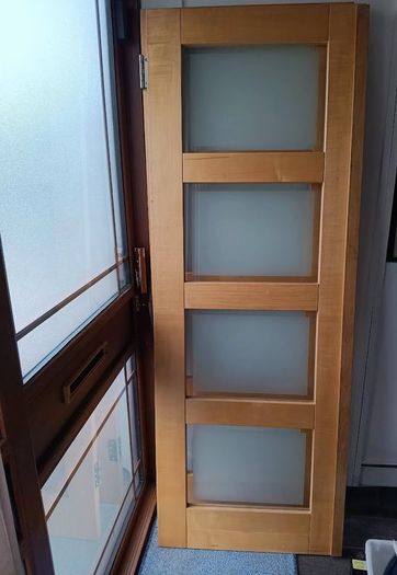2 Shaker Style Internal Doors with Frosted Glass