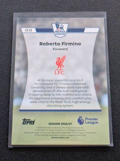 Roberto Firmino Liverpool Topps Chrome Classics Topps Premier League Flagship Edition 2026/27