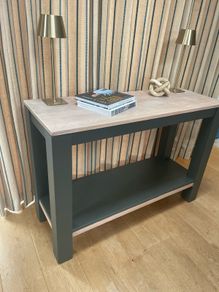Solid oak console / hall table