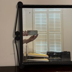 Black Cast Iron Mirror