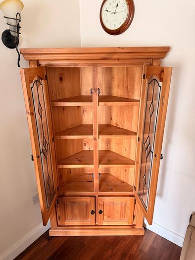 Solid Pine Corner Cabinet