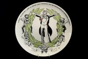 limited edition 60s satire wall plate by cartoonist Ernst Maria Lang for the Rosenthal
