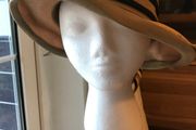 Vintage Gold Hat with beige/brown bands