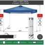 3 x 3 m Waterproof Popup Flat Gazebo with 4 Side Panels Image 4
