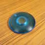 iittala light blue "button" Art Glass Candle Holder designed by Markku Salo  made in Finland 1980s Image 2