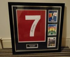 Rare Kenny Dalglish signed and framed Liverpool dhirt
