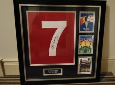 Rare Kenny Dalglish signed and framed Liverpool dhirt