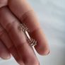 Sterling liver (925) stud earrings in plant shape, leaf shaped earrings, leaves studs Image 4