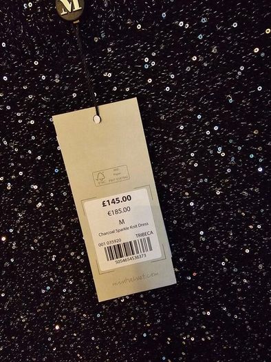 Mint Velvet Black Sparkly Jumper Dress