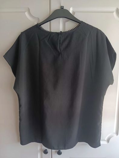 Black Short Sleeve Top with Lace