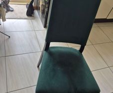 green dining chairs