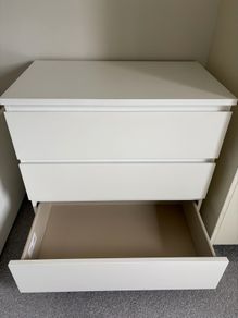 Chest 3 Drawers, white, IKEA MALM