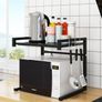 Extendable Microwave Oven Rack 2-Tier Heavy Load Microwave Shelf Image 5