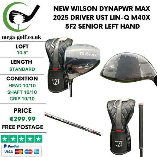 New Wilson DYNAPWR Max 2025 Driver / 10.5 Degree / UST LIN-Q M40X 5F2 Senior / Left Hand