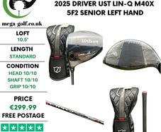 New Wilson DYNAPWR Max 2025 Driver / 10.5 Degree / UST LIN-Q M40X 5F2 Senior / Left Hand
