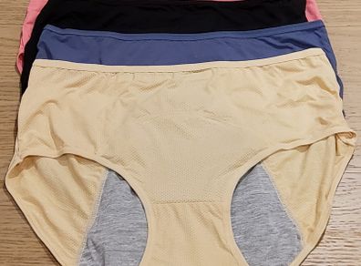 4pcs Breathable Period Underwear Women Plus Size Leak-Proof - New