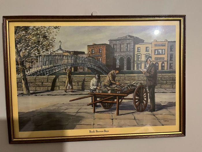 Vintage Print Book Barrow Boys Dublin   Hapenny Bridge  by Lynch